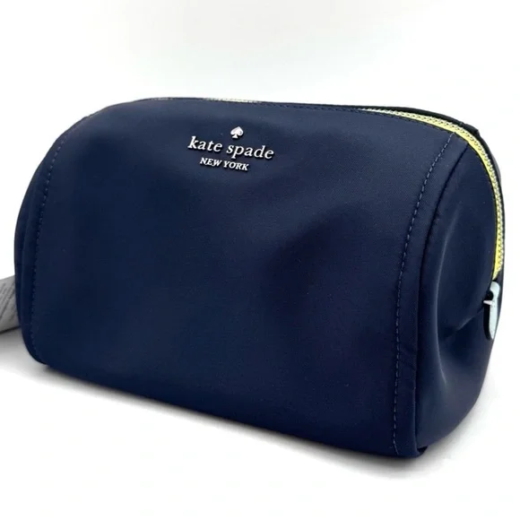 Kate Spade Chelsea Colorblock Medium Cosmetic Case Blazer Blue - Picture 3 of 7